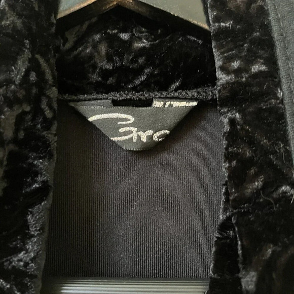 Vintage 90’s Grace Black Velvet Long Sleeve Midi Dress Goth Whimsical  Fairy - Picture 3 of 5